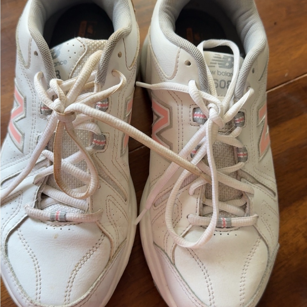 New Balance Kids' Sneakers in White and Pink